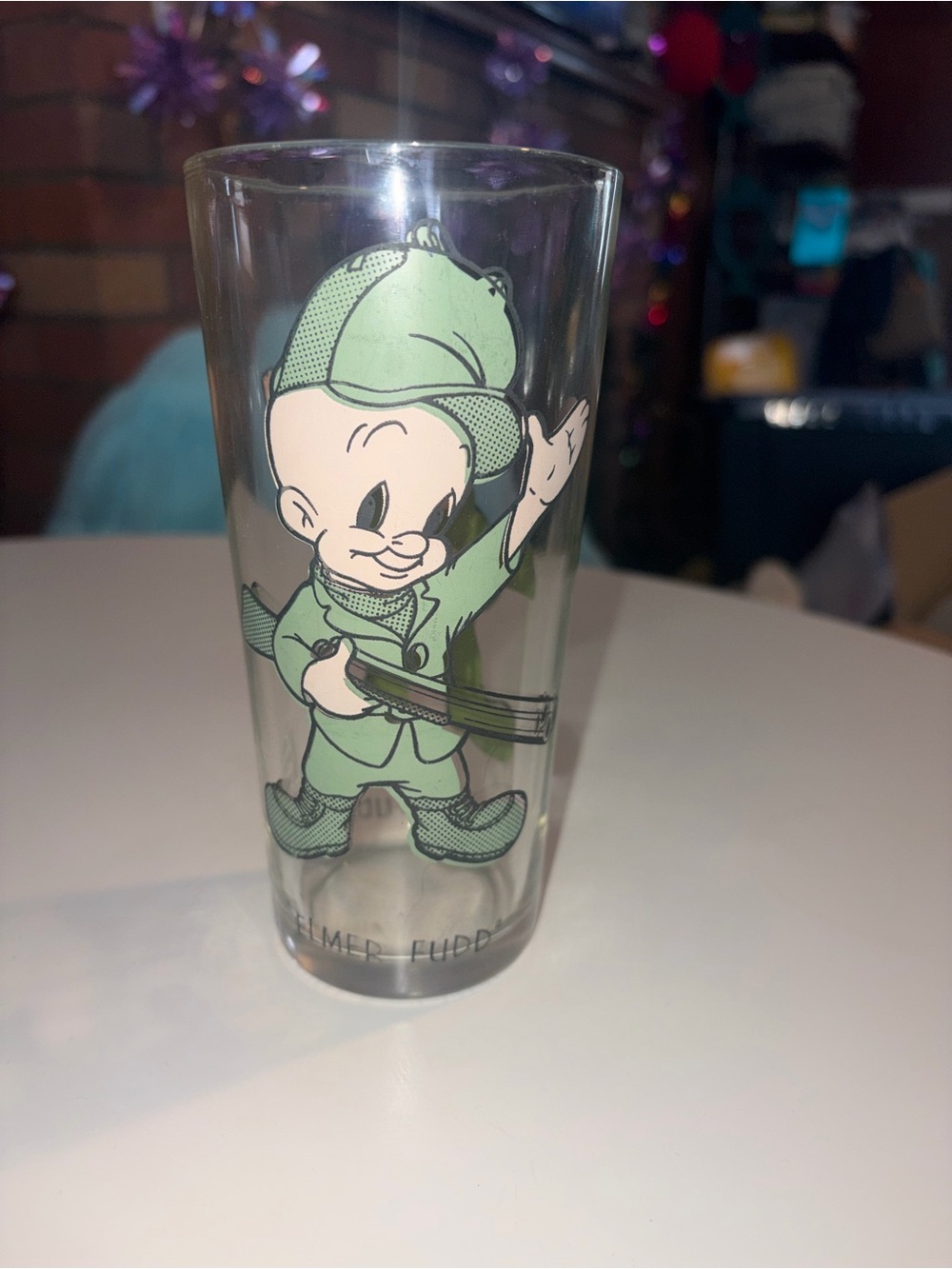 vintage 1973 Elmer Fudd Looney Tunes Drinking Glass